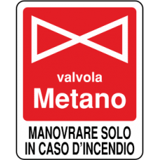 segnaletica valvola metano